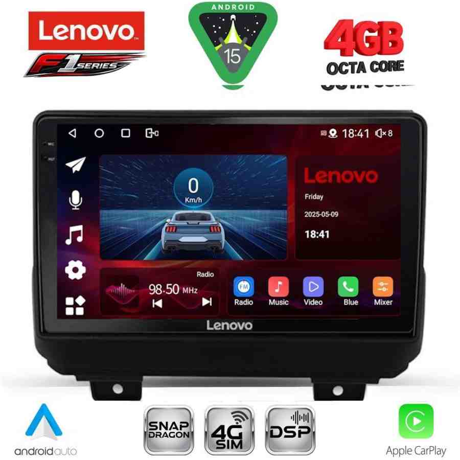 LENOVO SSQ 9298_CPA (9inc) MULTIMEDIA TABLET for JEEP WRANGLER mod. 2018-2026