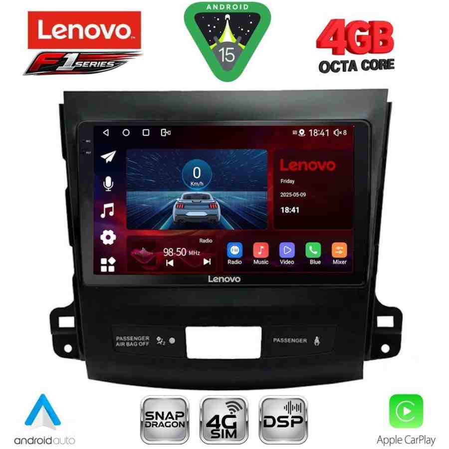 LENOVO SSQ 9442_CPA (9inc) MULTIMEDIA TABLET for CITROEN C-CROSSER | MITSUBISHI OUTLANDER | PEUGEOT 4007  mod. 2006-2012
