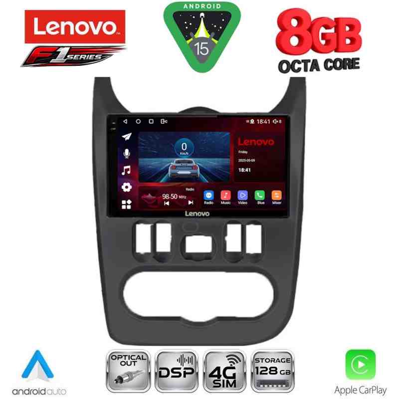 LENOVO SSR 10101BL_CPA (9inc) MULTIMEDIA TABLET for DACIA DUSTER – LOGAN – SANDERO mod. 2006-2012 (BLACK)