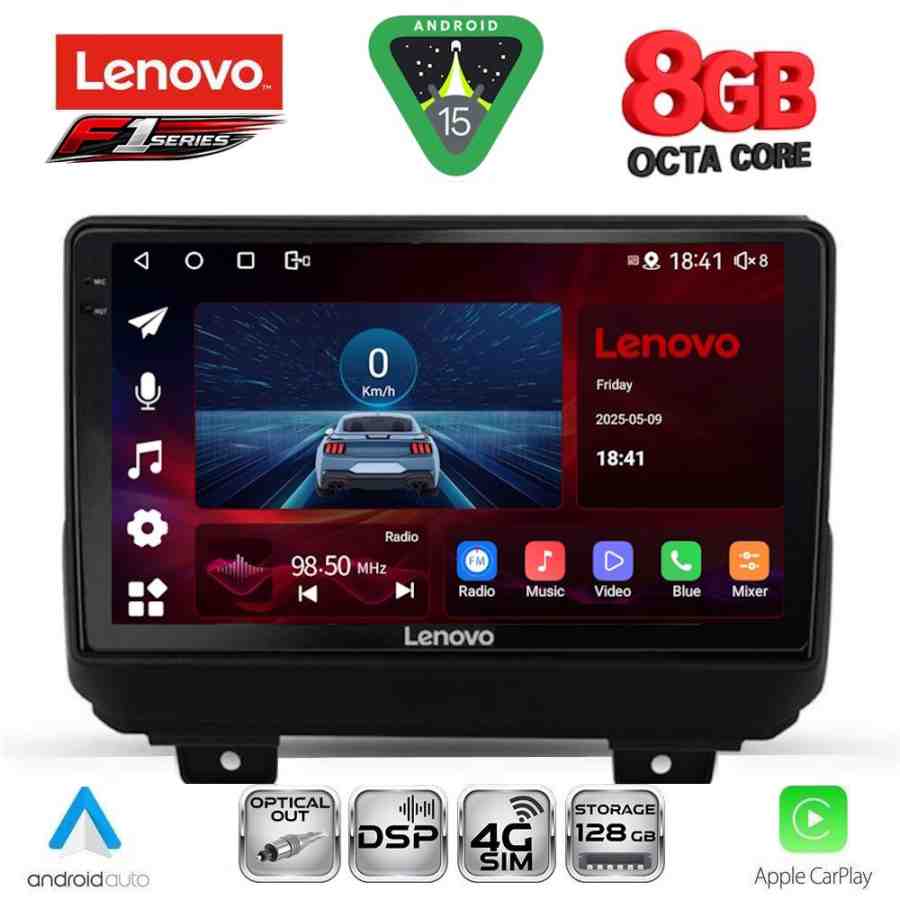LENOVO SSR 10298_CPA (9inc) MULTIMEDIA TABLET for JEEP WRANGLER mod. 2018-2026
