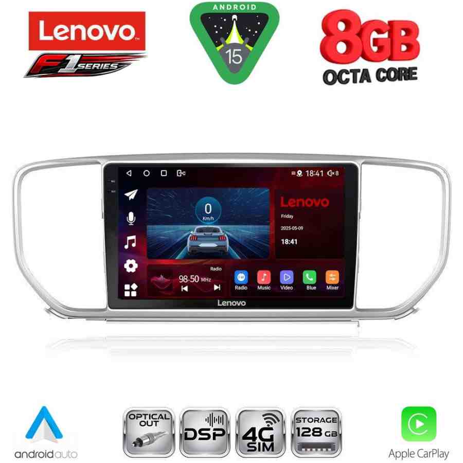 LENOVO SSR 10327_CPA (9inc) MULTIMEDIA TABLET for KIA SPORTAGE mod. 2018-2021
