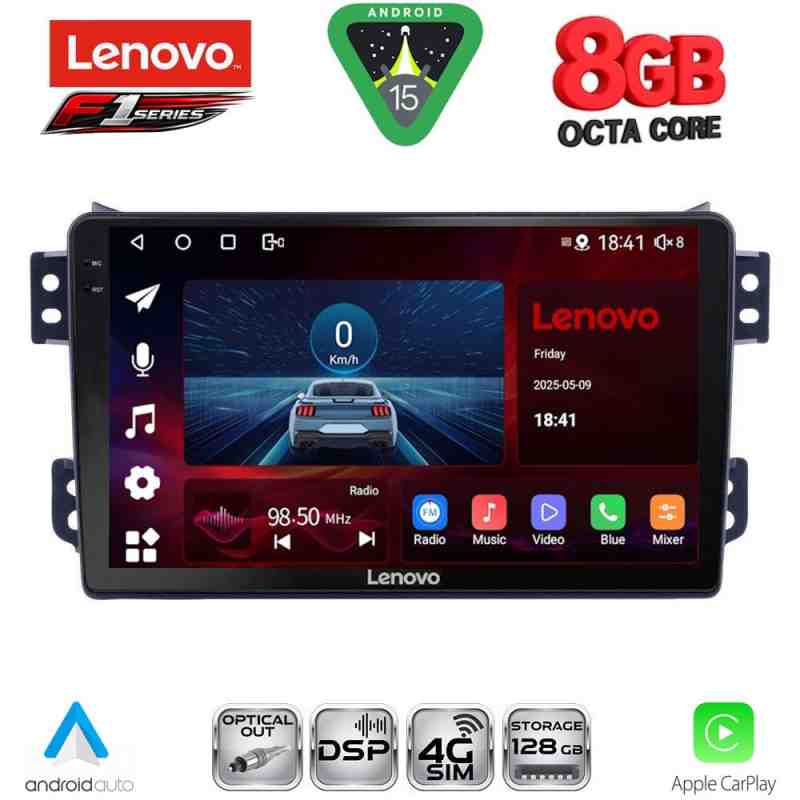 LENOVO SSR 10682_CPA (9inc) MULTIMEDIA TABLET for OPEL AGILA - SUZUKI SPLASH mod. 2008-2018
