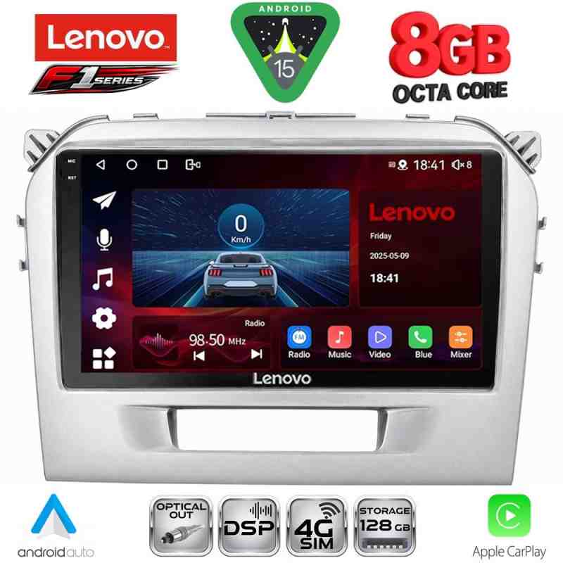 LENOVO SSR 10697SL_CPA (9inc) MULTIMEDIA TABLET for SUZUKI VITARA mod. 2016-2022 (SILVER)