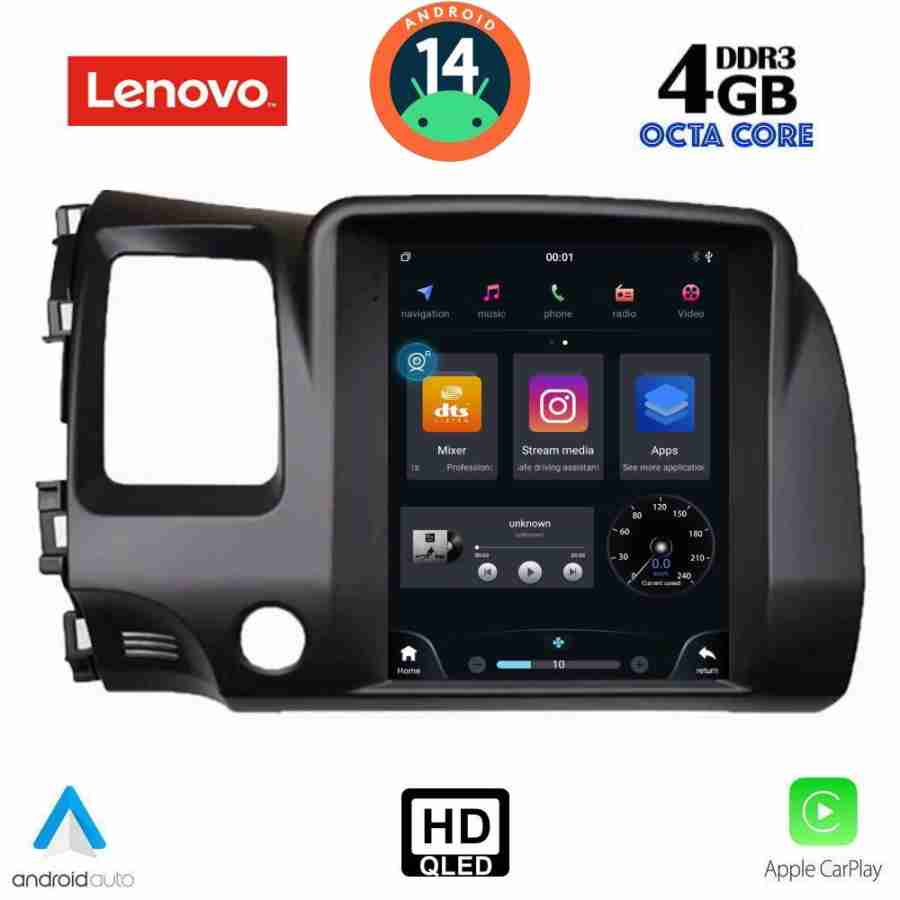 LENOVO SSX 9988_CPA TESLA STYLE for HONDA CIVIC 4D mod. 2006-2012