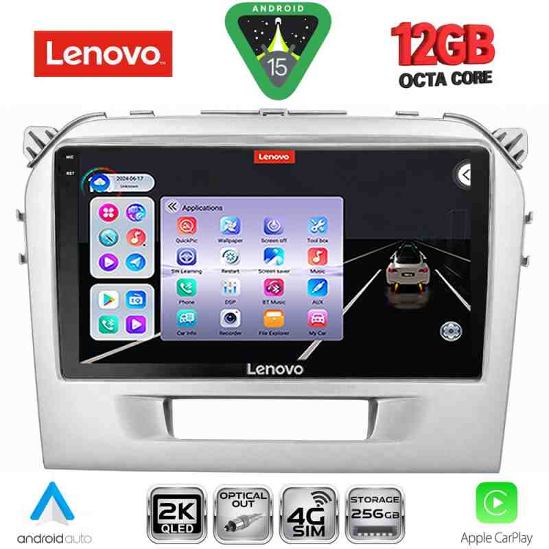 LENOVO SSZ 12697SL_CPA (9inc) MULTIMEDIA TABLET for SUZUKI VITARA mod. 2016-2025 (SILVER)