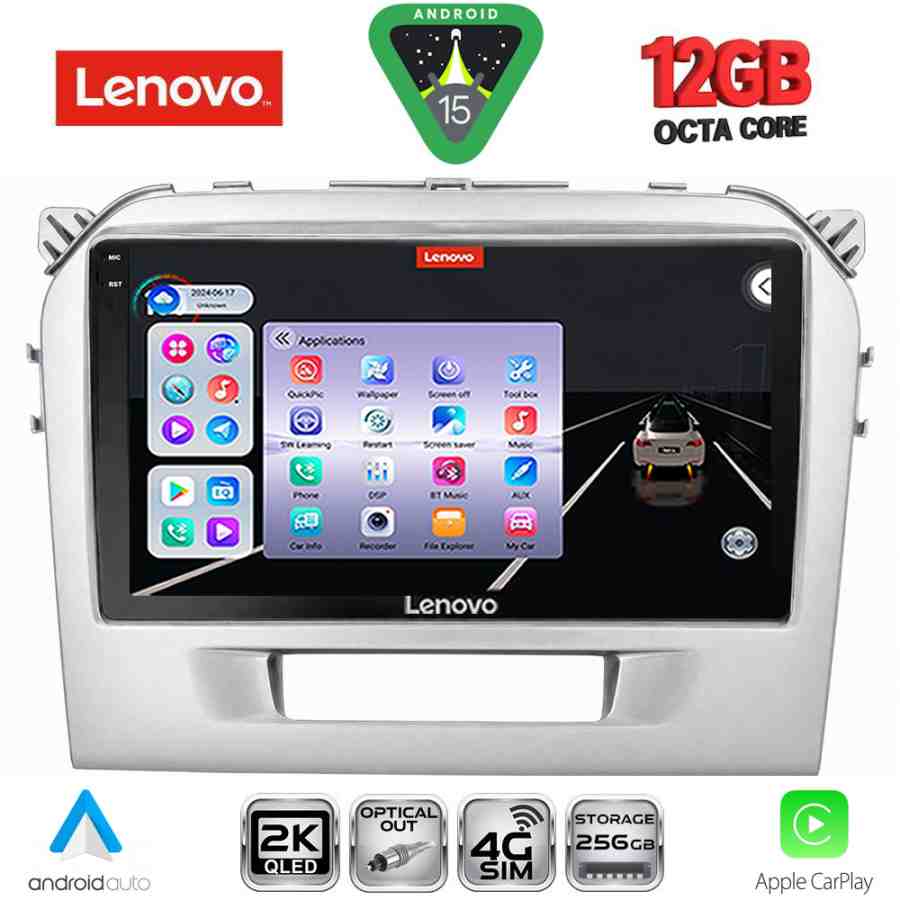 LENOVO SSZ 12697SL_CPA (9inc) MULTIMEDIA TABLET for SUZUKI VITARA mod. 2016-2025 (SILVER)