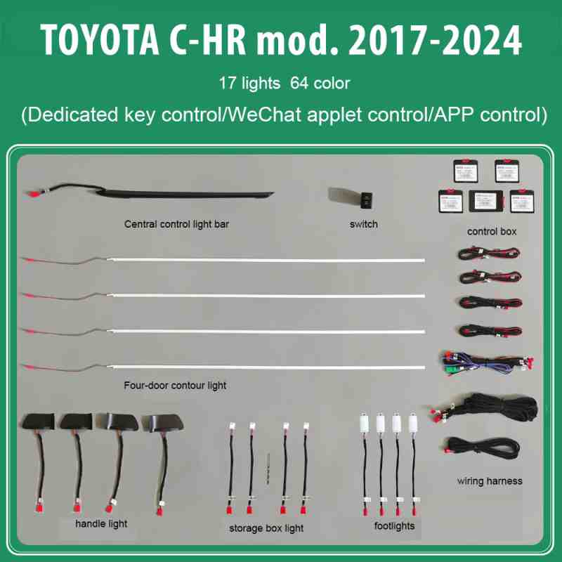 DIQ AMBIENT TOYOTA FT06 (Digital iQ Ambient Light for TOYOTA CHR mod. 2017-2024 with 17 Lights)