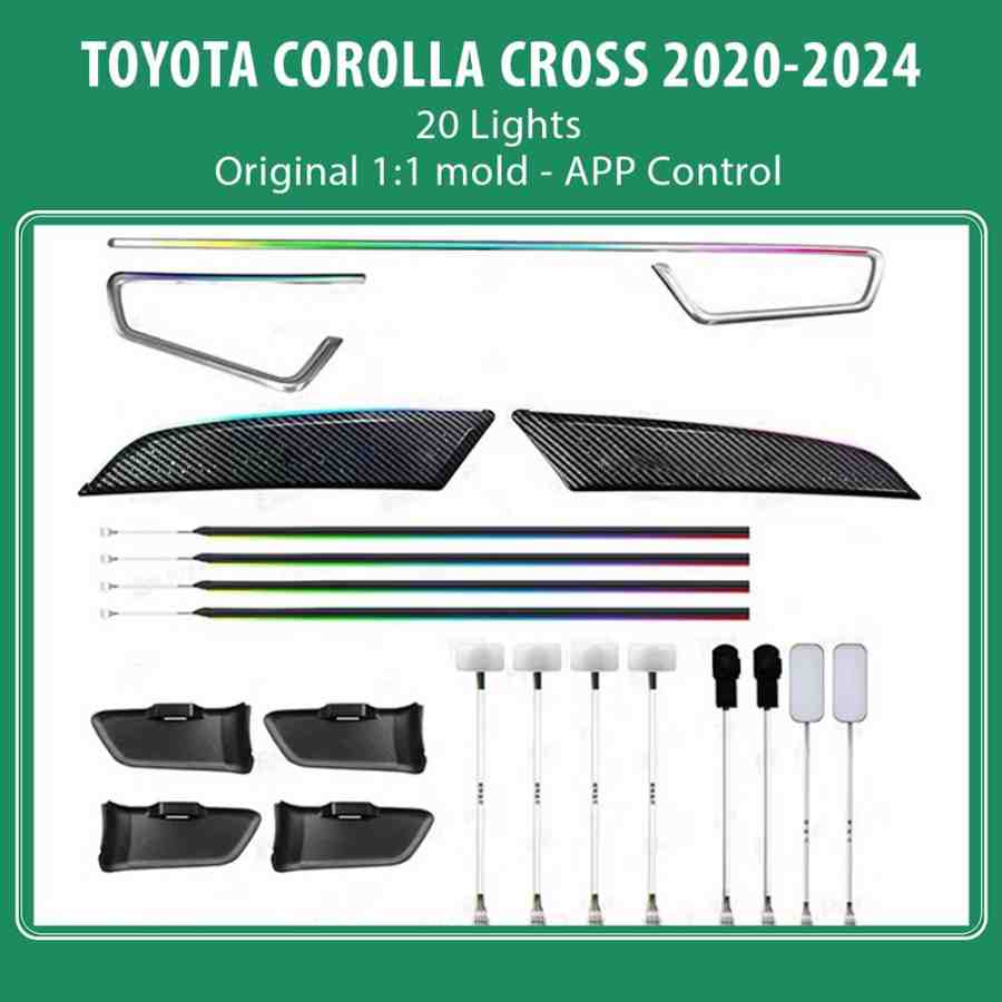 DIQ AMBIENT TOYOTA COROLLA CROSS (XD10) mod. 2020> (Digital iQ Ambient Light for TOYOTA COROLLA CROSS mod. 2020> with 20 Lights)