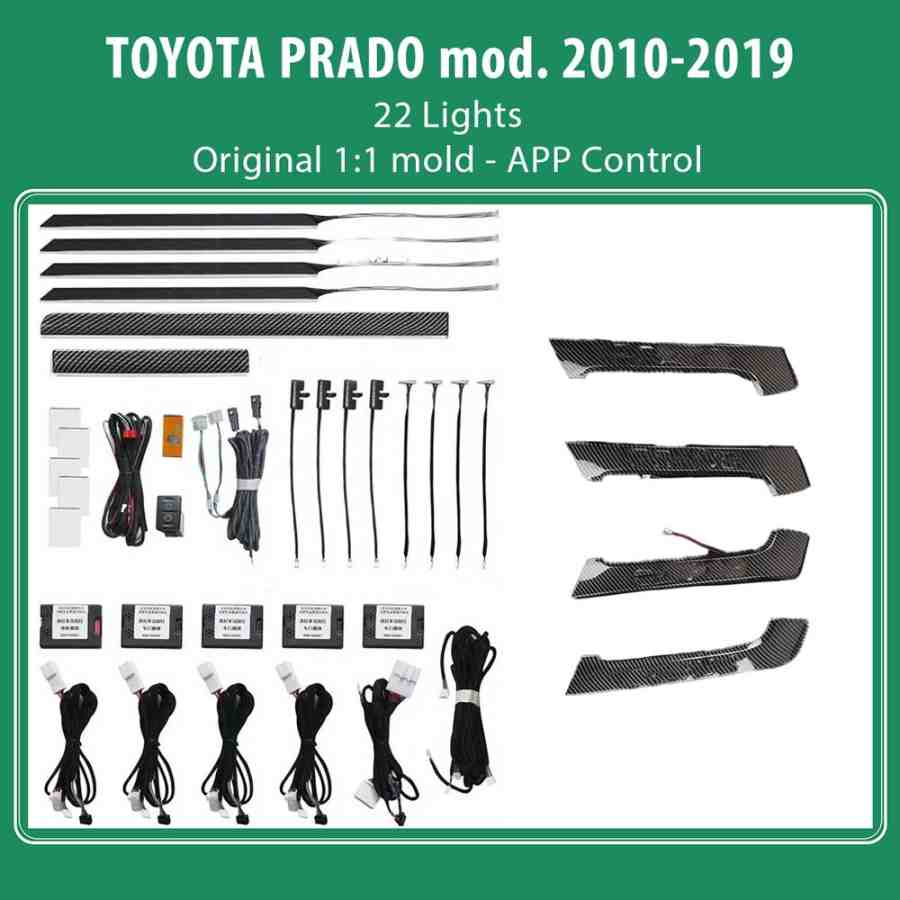 DIQ AMBIENT TOYOTA PRADO (J150) mod. 2010-2019 (Digital iQ Ambient Light for Toyota PRADO mod. 2010-2019 with 22 Lights)