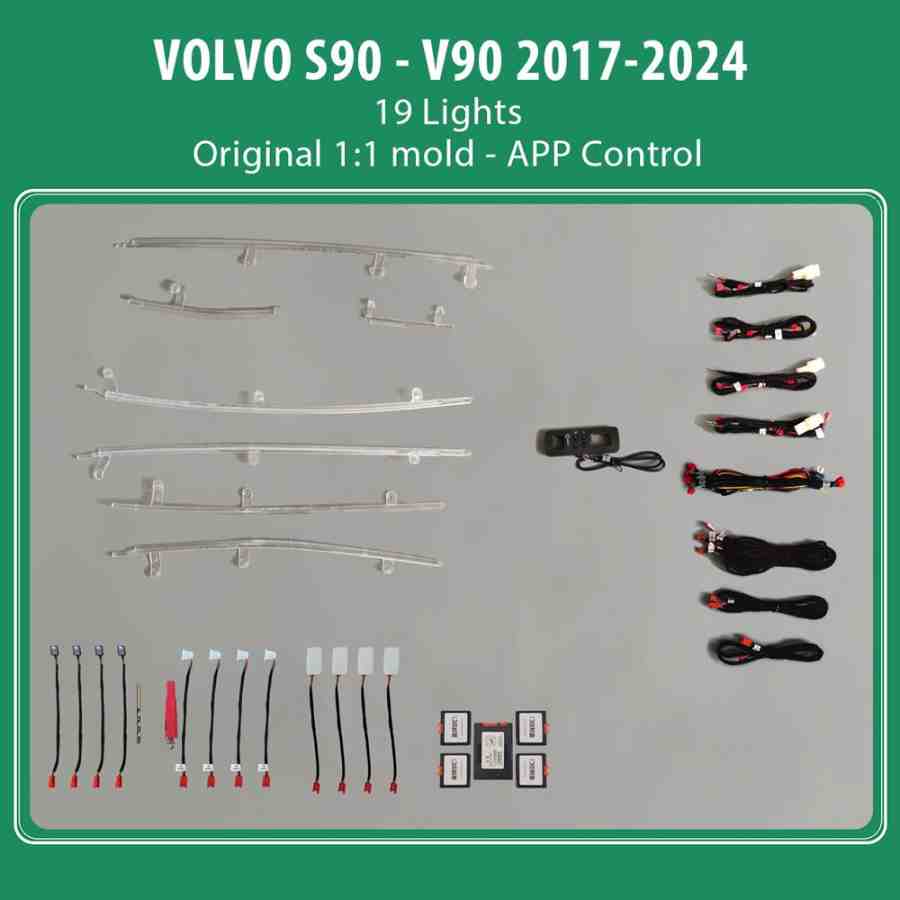 DIQ AMBIENT VOLVO S90 - V90 mod. 2017-2024 (Digital iQ Ambient Light for VOLVO S90 - V90 mod. 2017> with 19 Lights)