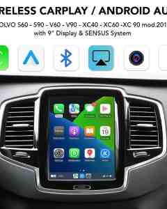 LENOVO LTP VLV 2510F CPAA (WIRELESS CARPLAY / ANDROID AUTO BOX for VOLVO V90 – S90 – XC40 - XC60 -XC90 mod. 2017-2022 for 9" Display)