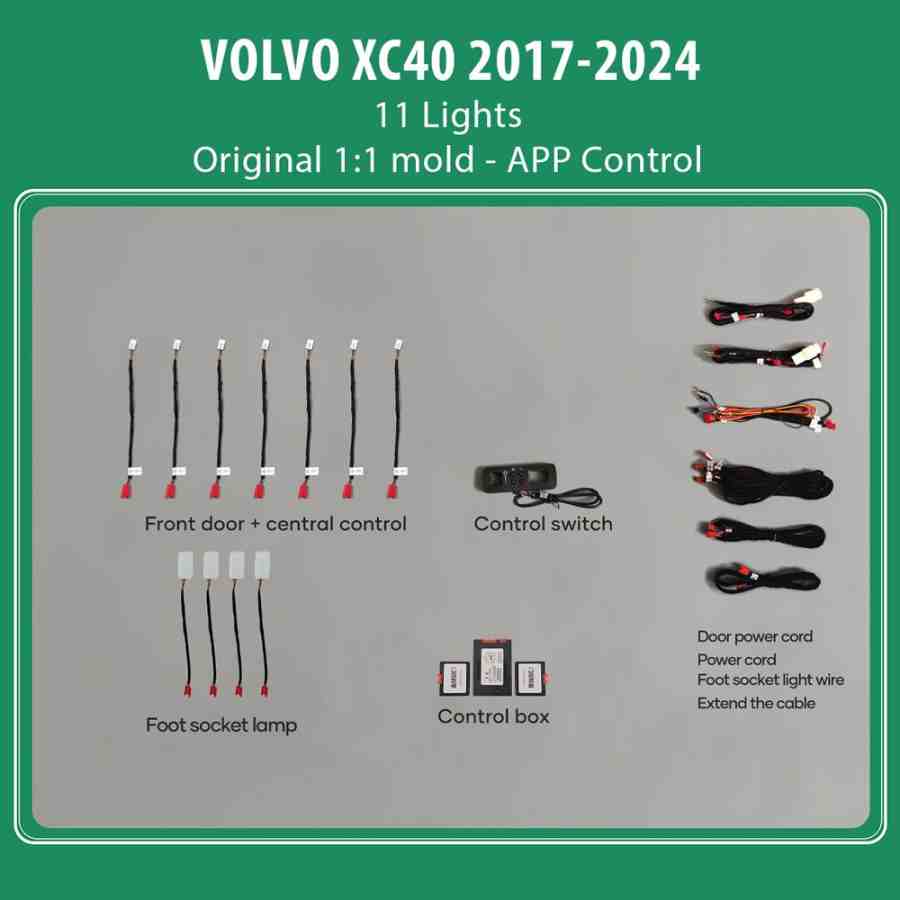 DIQ AMBIENT VOLVO XC40 (EX40) mod. 2018> (Digital iQ Ambient Light for VOLVO XC40 mod. 2018> with 11 Lights)