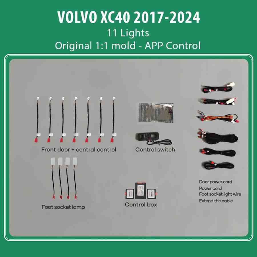 DIQ AMBIENT VOLVO XC40 AL (EX40) mod. 2018> (Digital iQ Ambient Light for VOLVO XC40 mod. 2018> with 11 Lights & with Original Ambient Light)