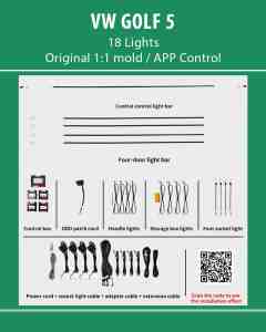 DIQ AMBIENT VW DZ05N (Digital iQ Ambient Light VW GOLF 5 mod. 2004-2008 with 18 Lights)