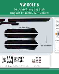 DIQ AMBIENT VW DZ30Y (Digital iQ Ambient Light VW GOLF 6 mod. 2008-2013 with 20 Lights, Starry Sky Style)