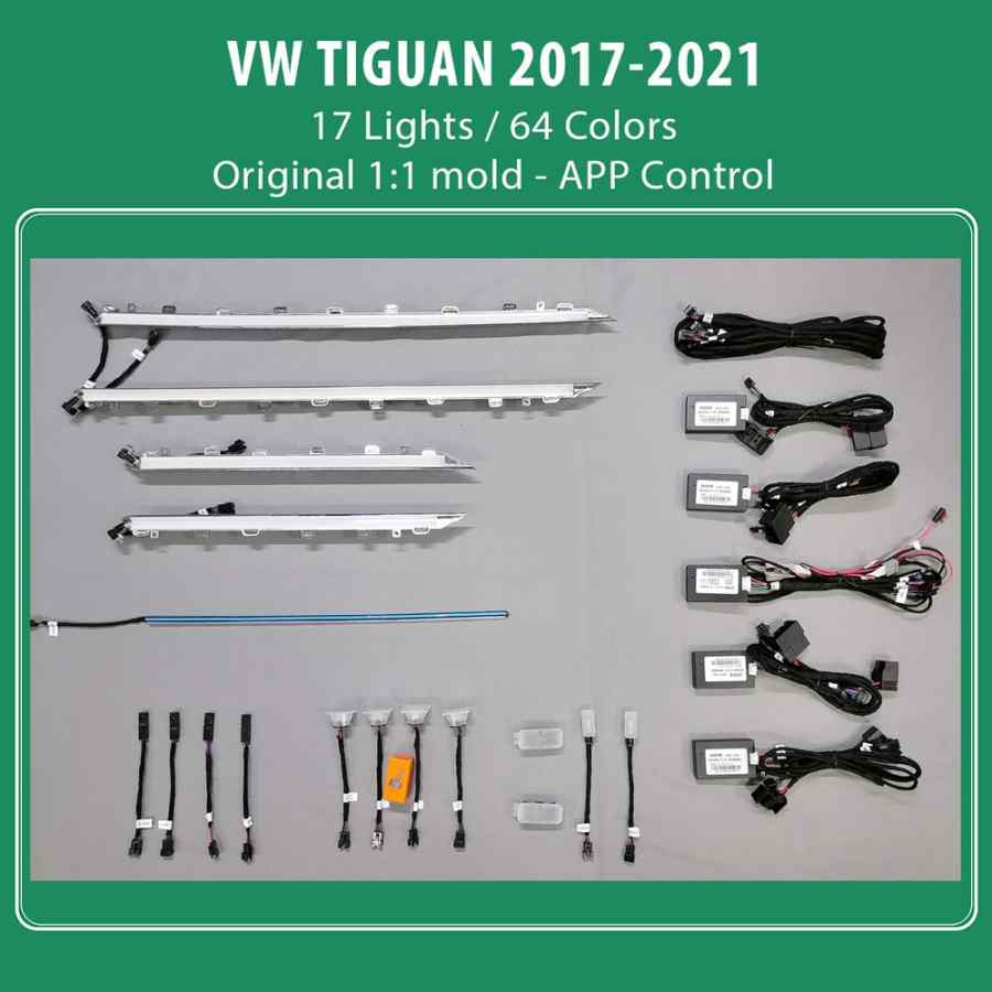 DIQ AMBIENT VW TIGUAN II (Digital iQ Ambient Light VW Tiguan mod.2017-2021, 17 Lights)