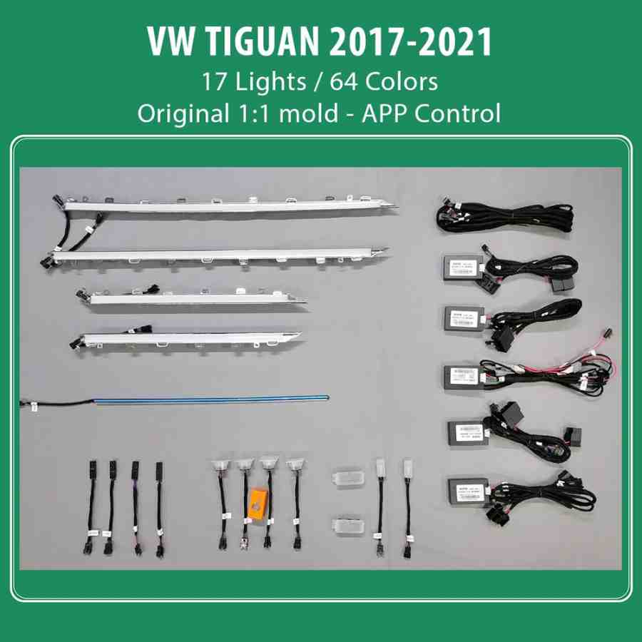 DIQ AMBIENT VW TIGUAN II (Digital iQ Ambient Light for VW Tiguan mod. 2017-2021 with 17 Lights)